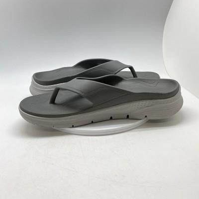 Skechers Sandals Mens 14 Gray Rubber Foamies Arch Fit Flip Flop Comfort Shoes Skechers Sandals Mens 14 Gray Rubber Foamies Arch Fit Flip  main image 2