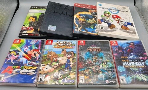 X9 Video Games LOT All Need Fix For Wii PS2 Nintendo Switch Mix & Cases