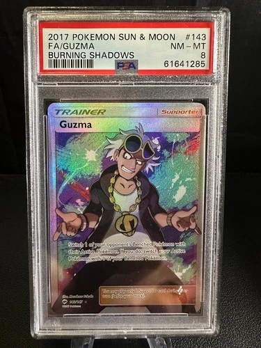 Guzma 143/147, Burning Shadows, Pokemon, PSA 8