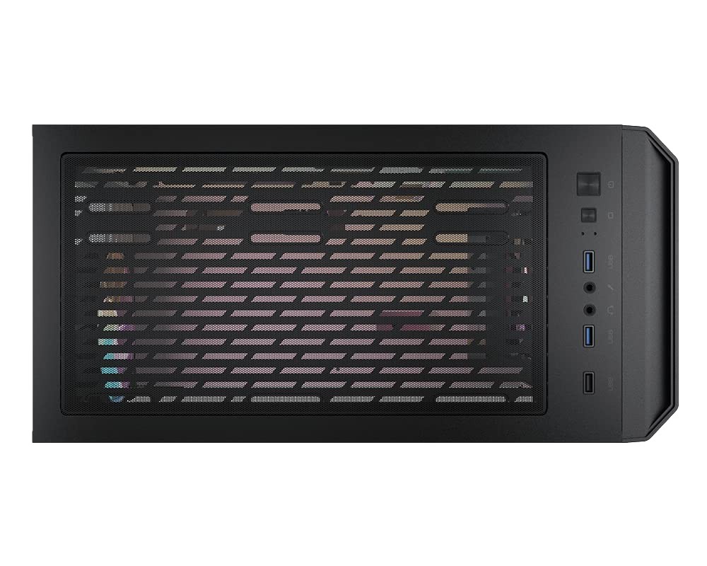 Boîtier PC gaming noir MG140 Air RGB idéal pour setup de streaming compact - 4