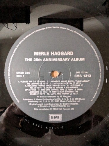 MERLE HAGGARD - THE 25th ANNIVERSARY ALBUM - LP - EMS 1313 - MINT VINYL - Picture 4 of 4