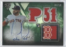 2015 Topps Triple Threads Emerald 7/50 Edwin Escobar #104 Auto g6w