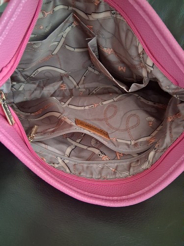 Cartera Hobo Montana West de cuero sintético, rosa intenso, asa para el hombro - Imagen 8 de 8