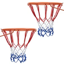 2 Pcs Basketball Nets Heavy Duty Outdoor 19.7 Inches(6.7 Ounce) Sun Proof Bas...