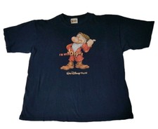 Vintage 90s Snow White Disney World Shirt XL  I  m With Dopey  7 Dwarfs Navy Blue