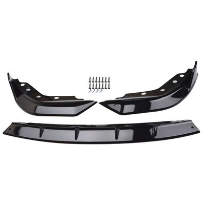Fits 19-22 BMW G20 3 Series 330i M Sport M340i Front Bumper Lip Gloss Black-3PC
