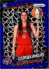 Georgia Amoore 2025 WNBA Prizm Blue Laser Variation Rookie Card #140 - Mystics