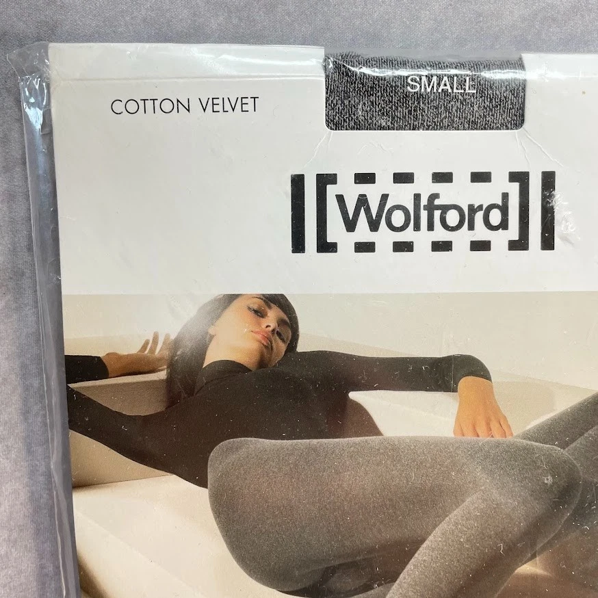 Medias Wolford Algodón Terciopelo Negras NUEVAS EN PAQUETE SELLADO Mujer Talla S Foto 2 de 4