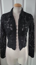 Cache Vintage Embroidered Beaded Jacket M