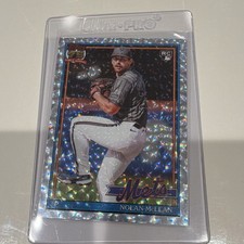 Topps 2025 Series 1 Nolan McLean #T91-63 1991 Silver Crackle Foil Mets