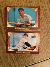 1955 Bowman #118 Adams & #190 Baczewski