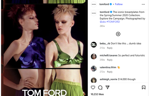 Tom Ford green metallic bra top BREASTPLATE- BNWT LIMITED EDITION - RRP$15K - Picture 4 of 13
