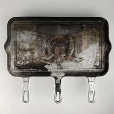 Aluma Aluwa Super Cooker Cast Aluminum Skillet Grill Fish Fryer Peoria ILL USA