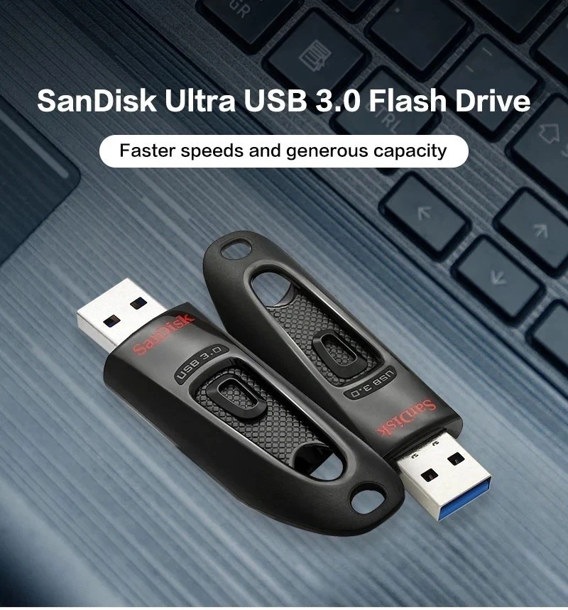 Clé USB 3.0 Sandisk Ultra 32Go 64Go 128Go 256Go 512Go CZ48 130Mo/s Haute Vitesse - Photo 2/4