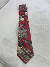 Ducks Unlimited Vintage Tie Mallard Ducks Red Green Brown All Silk Made in USA
