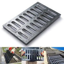 Cast Iron Drain Grate, 12  20in Heavy Duty Outdoor Drain Cover, B125 Class Chan