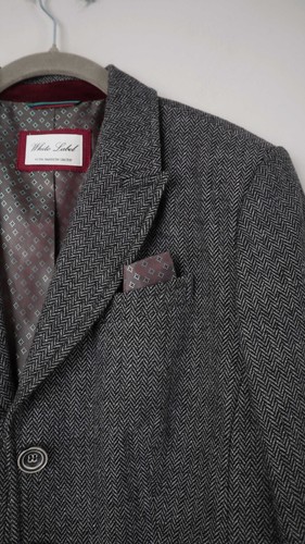 White Label Blazer Grau lang Jacke 38 M Wolle Wollblazer - Bild 3 von 10