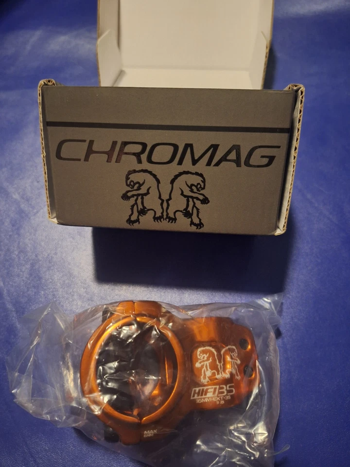 Mountain Bike STEM Chromag Stem Hifi Stem 35mm Length 35mm Bar Clamp Gold - Image 2 of 4