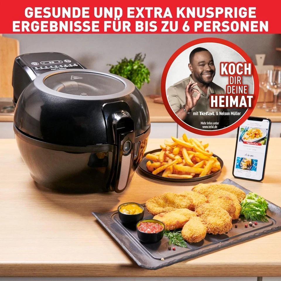 Tefal ActiFry Genius Smart Heißluft-Fritteuse 1,2 kg in Schwarz - Bild 4 von 4