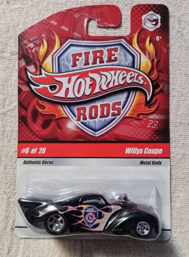 Hot Wheels Fire Rods Series 2008 - Willys Coupe #6 Of 26 Black 1:64 Metal Body