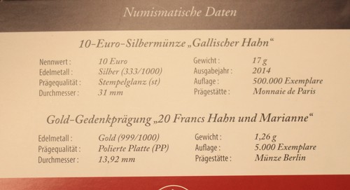 Frankreich 10 Euro Silber Münze 2014 Gallischer Hahn - Bild 4 von 4
