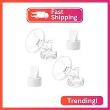 4pack Breast Pump Parts, 2pcs 16mm Flange and 2pcs Duckbill Valves for Spectra/M