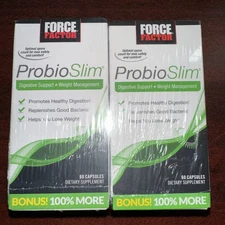 2x Force Factor ProbioSlim Digestive Support + Weight Management 60 Caps 9/25