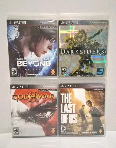 Sony Playstation 3 PS3 Video Games Bundle Lot of 4: God Of War 3, Last Of Us ++