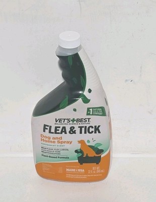 Vet's Best Flea and Tick Home Spray Flea Treatment for Dogs 32 oz