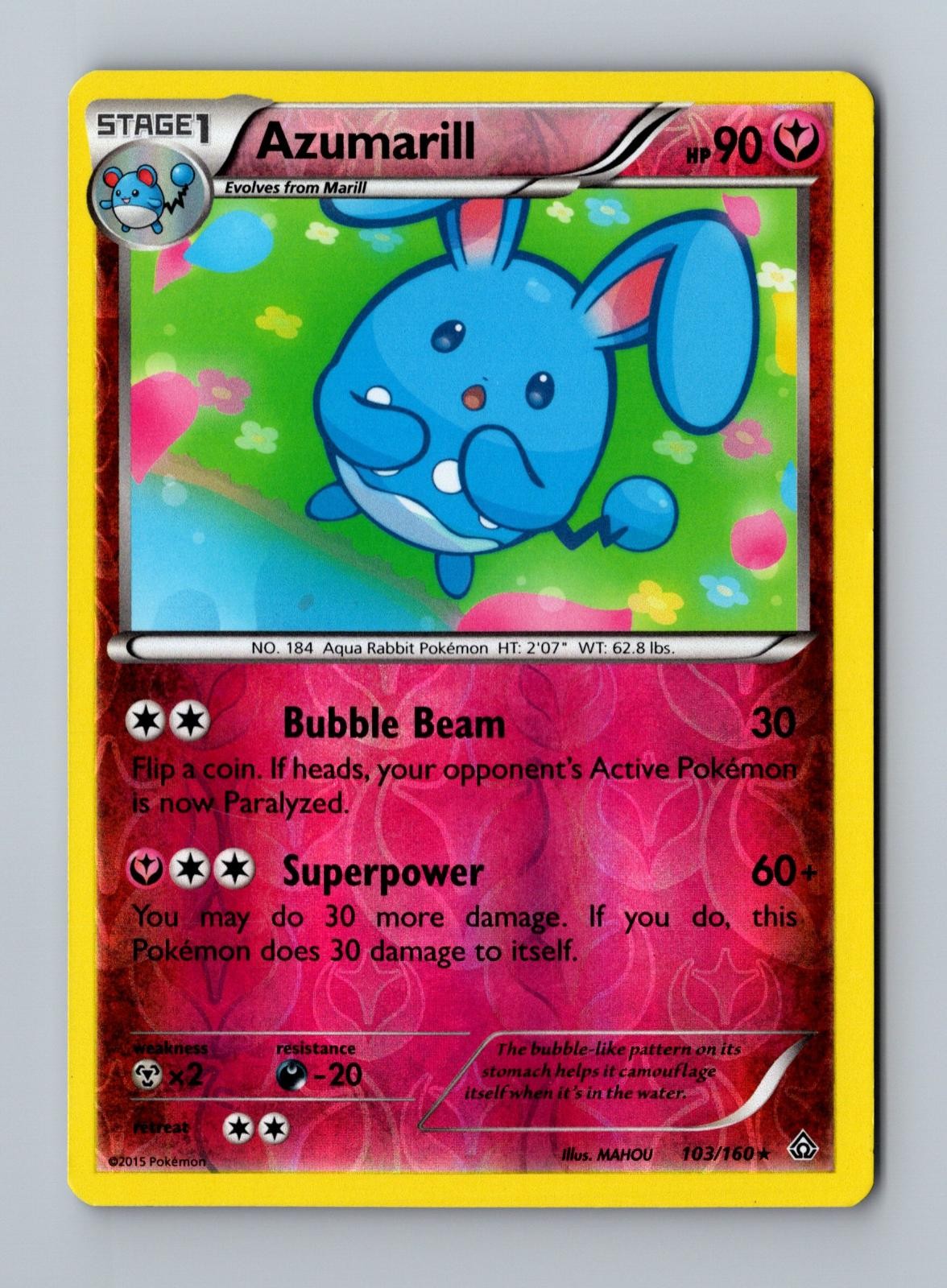 Azumarill PRC 103/160 R Reverse Holo MP