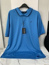 Mens Polo Shirt Under Par Size XL Blue UV Protection Stretch Light Golf Top New