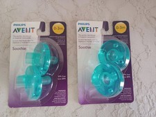 2X Philips Avent BPA Free SOOTHIE Pacifier, 0-3 Months 2 Pack-Green 4 Ct. TOTAL
