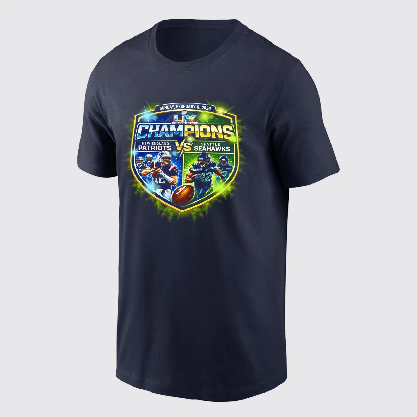 Super Bowl LX 2026 Patriots vs Seahawks TShirt