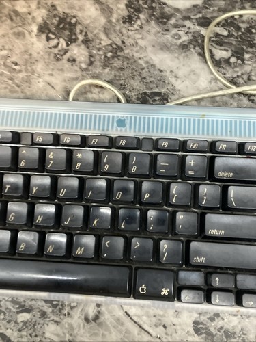 Vintage Retro Apple USB Keyboard (M2452) & Mouse (M4848)-iMac Bondi Blue-TESTED! - Picture 3 of 11