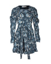 Ulla Johnson Nailah Floral-Print Mini Dress In Cotton Women Blue Size 7