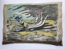 Giorgio de Chirico COA quadro artistico disegno originale vintage