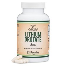 Lithium Orotate 5mg of Elemental for Cognition 210 Count Pack 1 