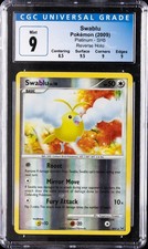 2009 POKEMON PLATINUM,  REVERSE HOLO #SH5 SWABLU CGC 9