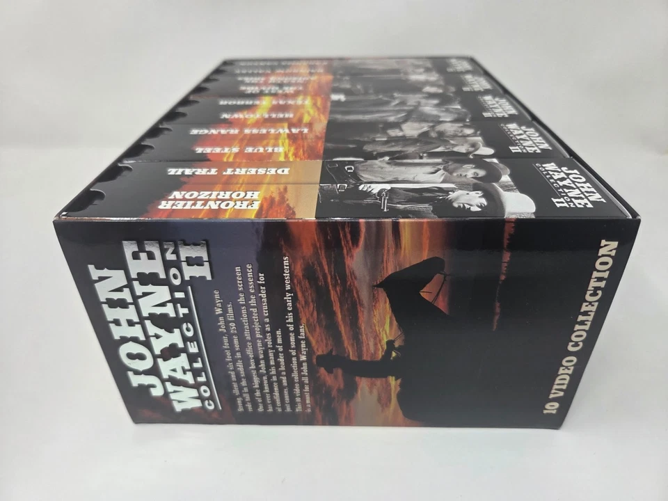 John Wayne Collection II VHS Movie Set 10-Film Western Slipcase Box Edition Foto 4 de 4