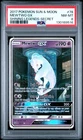 2017 POKEMON SUN & MOON SHINING LEGENDS SECRET #78 MEWTWO GX PSA 8