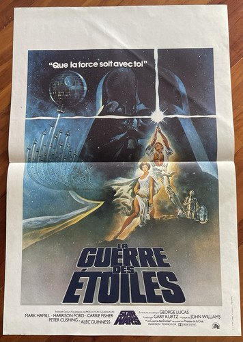 Star wars la guerre des étoiles Affiche Poster Original 77 French 40x60 Cm RARE - Afbeelding 1 van 1