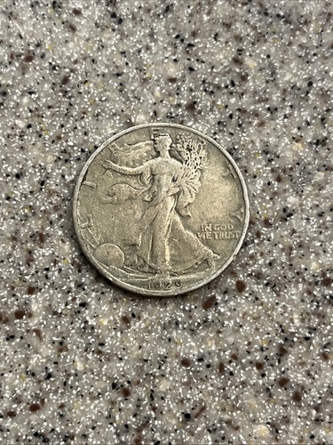 1929-D Walking Liberty Half Dollar (VF) Condition. Beautiful Rose Color Toning! - Picture 3 of 4