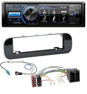 JVC Bluetooth MP3 USB DAB Autoradio für Fiat Panda (ab 2012) - glänzend - Bild 1 von 4