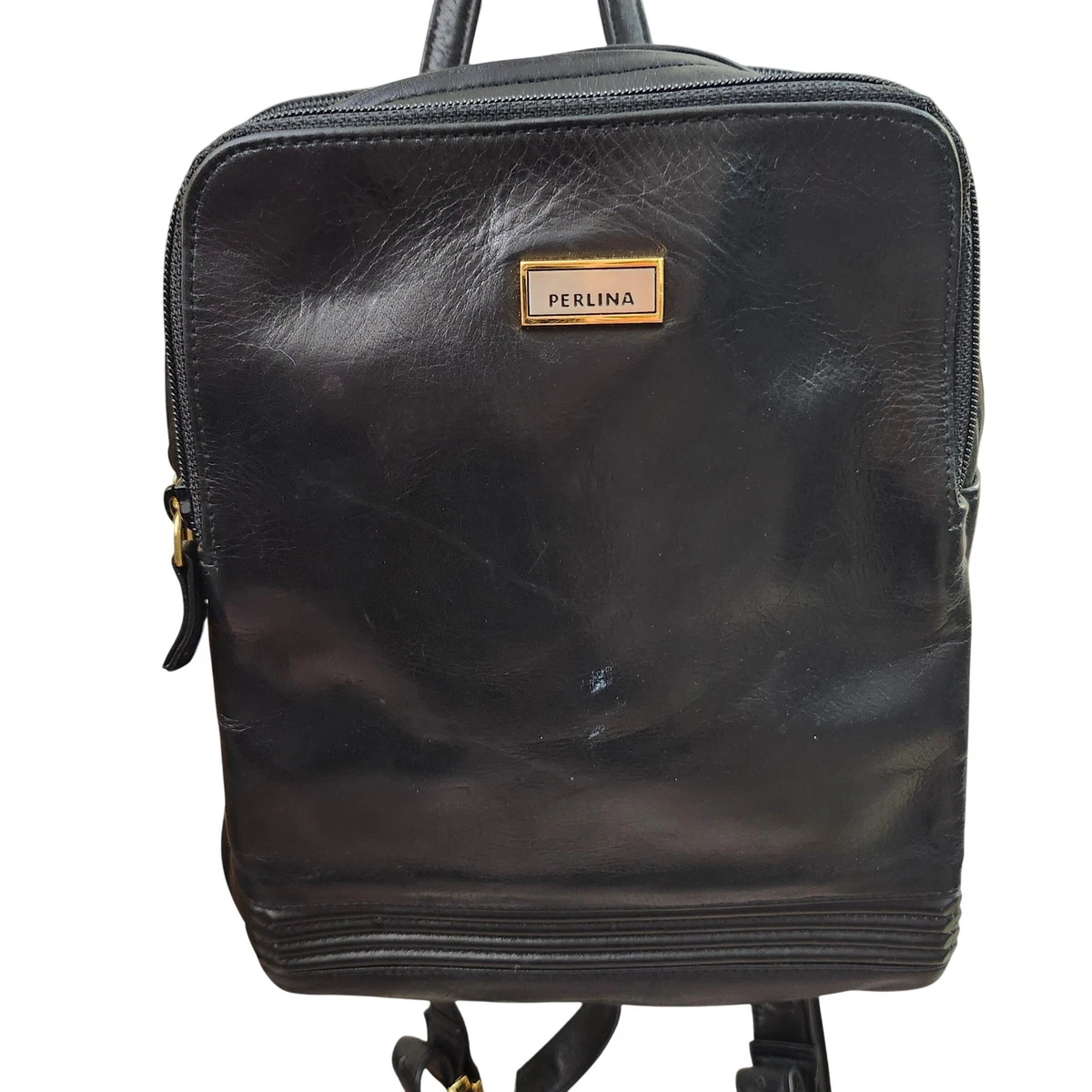 Perlina Aqua Leather Backpack Perlina Leather Backpack | Mercari main image 4