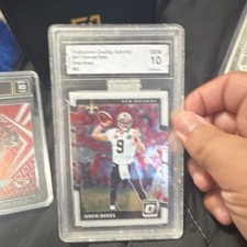 Donruss 2017 Optic Drew Brees Saints #86 Rated Rookie SGC 10 Football Card. rookie card picture