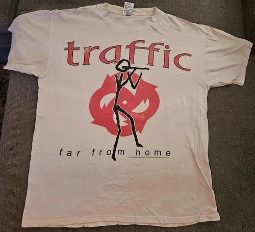 Traffic Rock Band Far From Home World Tour Conc 1990s vintage concert t-shirt, vintage, single stitch, B+ condition