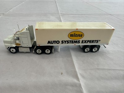 Matchbox 1991 Ford Aeromax With Trailer Midas Logo