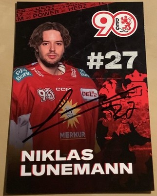 Niklas Lunemann Orig. signierte Autogrammkarte Düsseldorfer EG DEG DEL 25/26 #27