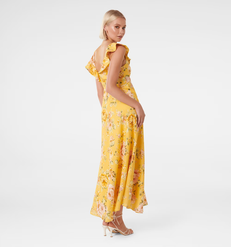 Forever New 'Flora Ruffle' Midi Dress. Size 12. Perfect Cond. - Picture 2 of 5