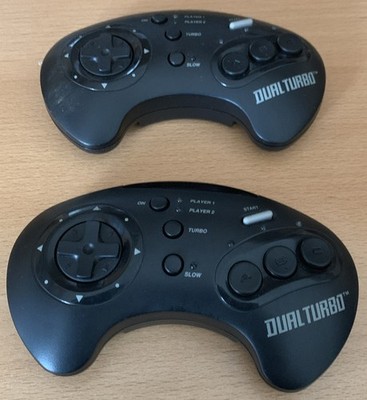 2 Acclaim Dual Turbo Wireless Videospiel Controller z. B. für Sega Genesis